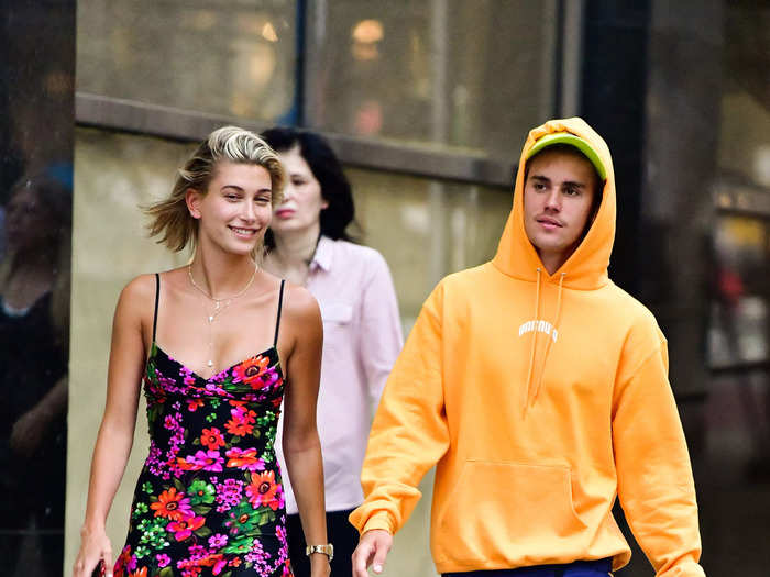 Yet again, Justin and Hailey looked like they were dressed for different seasons in this August 6, 2018, snap.