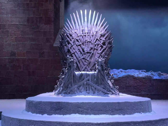 At 110,000 square feet, the tour features a host of original costumes, props and sets used during the filming of the TV show, including the iconic Iron Throne.