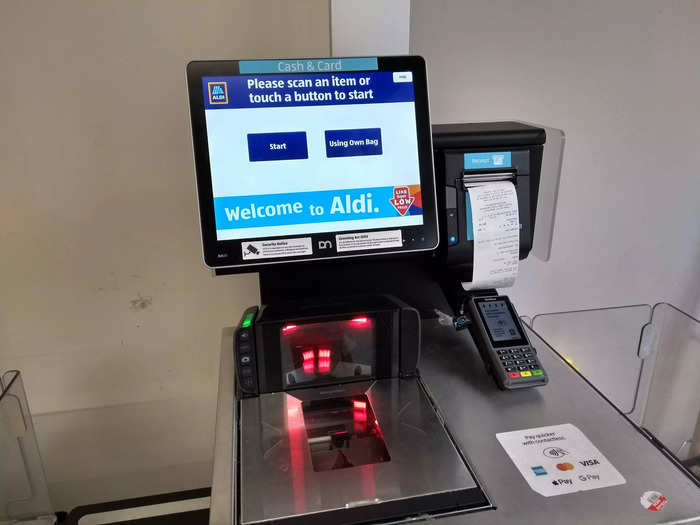 Self-service checkouts are fairly standard in the UK, and I had no issues using them, but I had never seen them at Aldi before. The store