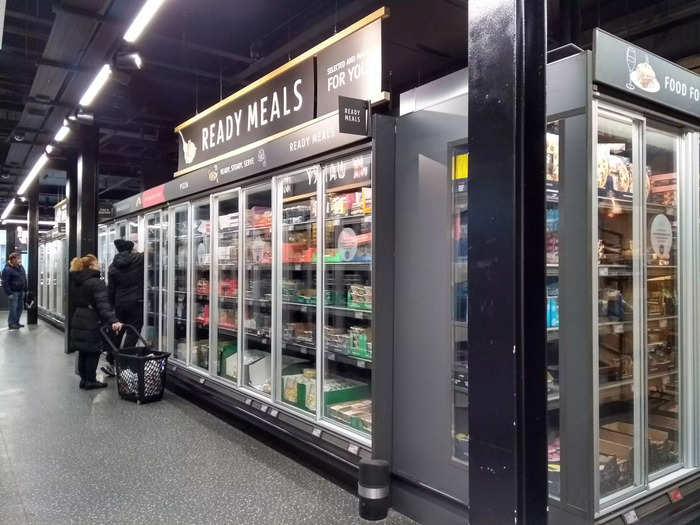 The aisles were wide, the shelves were neat, and the color scheme was dark and simple. Regular-sized Aldi stores in the UK have a middle aisle selling its so-called "special buys" that can include clothes, camping gear, coloring books, and kitchenware at discounted prices. But this smaller store didn