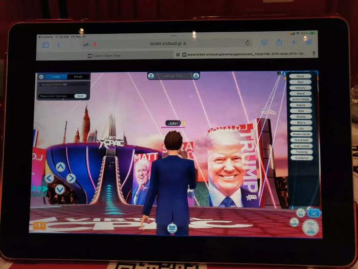 The Japanese Conservative Union was demoing a virtual conference the group hopes to fully roll out in 2023.