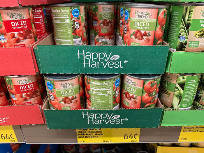 Canned goods are also cheaper at Aldi, so it may be worth a visit when it