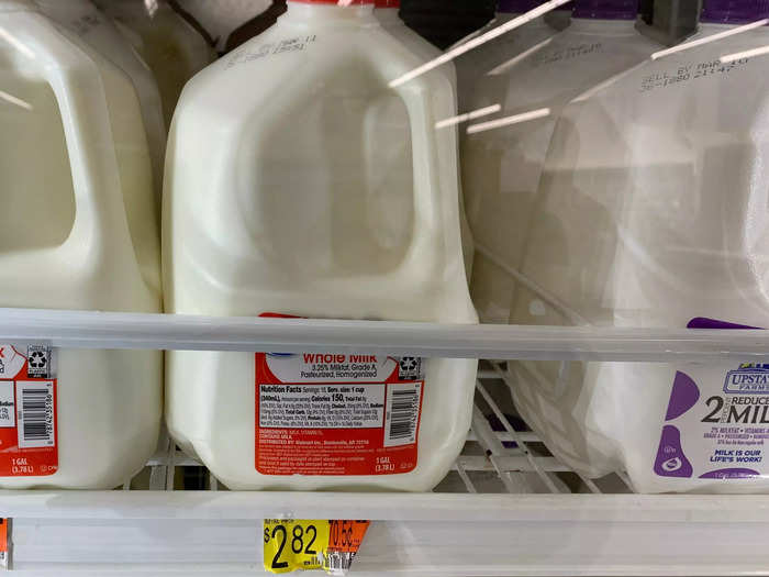 However, Walmart has a slight edge on whole milk.