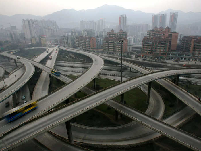 To accommodate the rapidly urbanizing city, Chongqing had to create a vast infrastructure network.