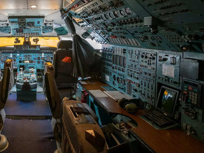 Four flight engineers, with two on each side of the cockpit, monitored the countless instruments and gauges to ensure the aging plane functioned safely.