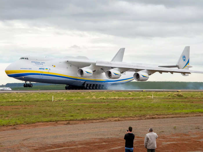 The oversized plane was first commissioned by the Soviet Union to transport the communist state