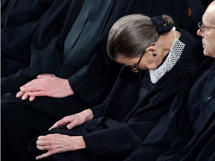 Supreme Court Justice Ruth Bader Ginsburg fell asleep during Obama