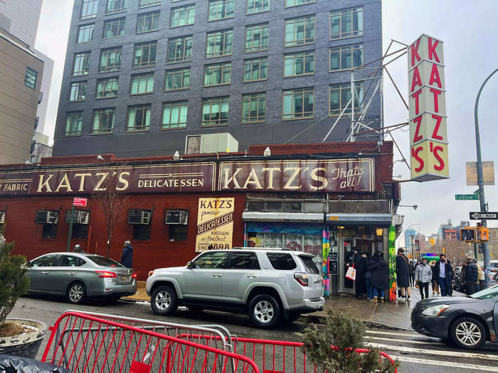 After a quick subway ride from my apartment in Brooklyn, I arrived at Katz