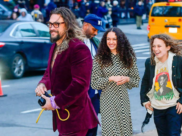 Momoa shares Lola, 14, and Nakoa-Wolf, 13, with wife Lisa Bonet, who is also the mother of "The Batman" star Zoë Kravitz.