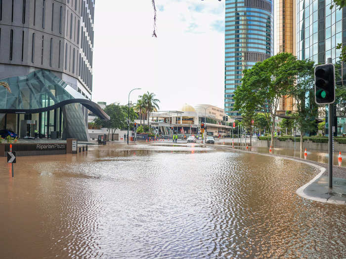 The state of Queensland is also seeing devastating floods after receiving a year