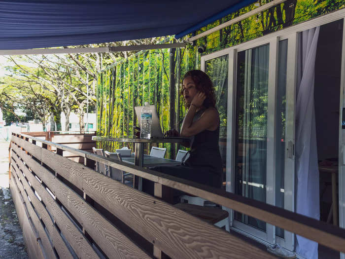 The hotel had a spacious patio, where I did most of my work. It really felt like I was living off the grid, at least for a day.