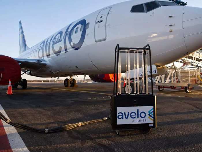 The low-cost carrier believes the "emissions-free" robot is a "sustainable alternative to harmful chemicals." Aircraft disinfection occurs every evening following the last flight of each day, according to Avelo.