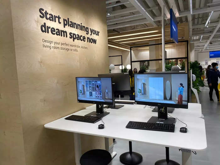 There were computers dotted around the store where you can map out your dream space.