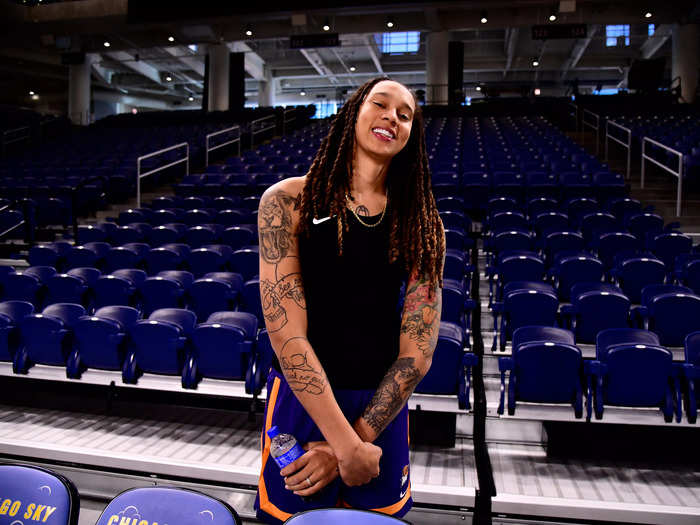 Brittney Griner, 31, is a decorated American basketball player. SB Nation describes her as "one of the top players in the history of college sport."