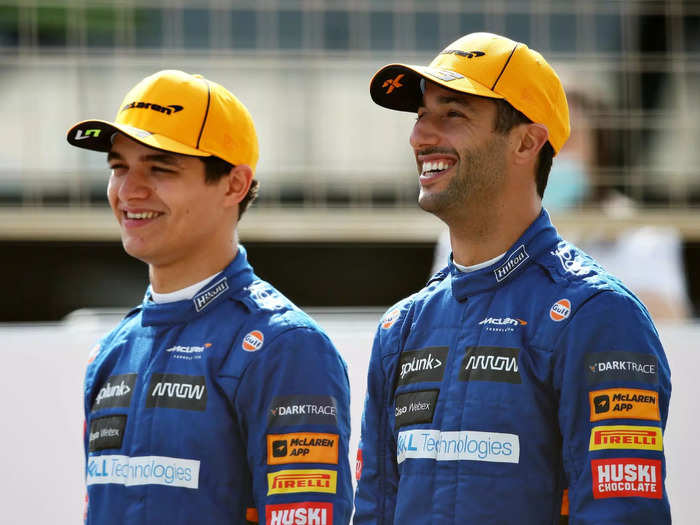 McLaren duo Lando Norris and Daniel Ricciardo did not get on at the start of 2021.