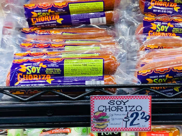 The soy chorizo is one of the tastiest vegetarian products I