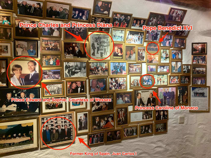 Back upstairs, he showed me a wall of photos of all the famous faces who have ever stopped by.