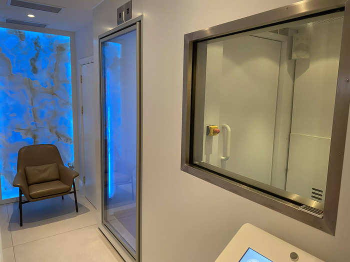 Whole-body cryotherapy is a treatment that involves spending a short amount of time in a very cold chamber, often around minus-200-degrees Fahrenheit.