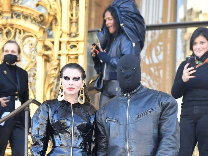 Julia Fox and Kanye West made another public appearance at the Schiaparelli Haute Couture show during Paris Fashion Week.