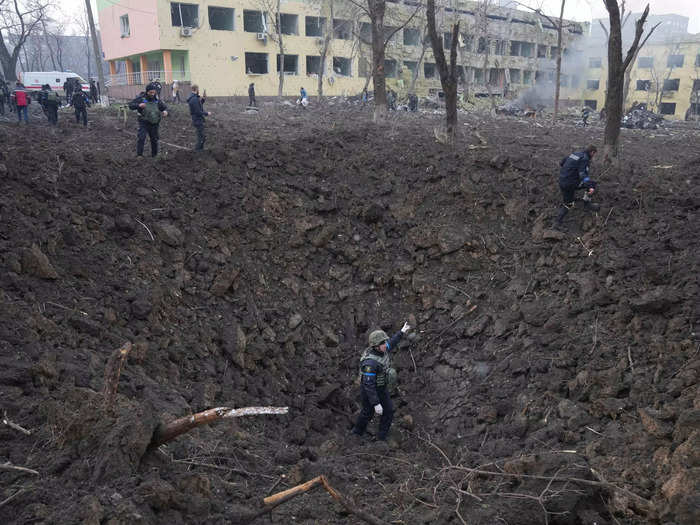 The Mariupol city council said the attack caused "colossal damage." Videos show burned buildings and wrecked cars, as well as a massive crater outside the hospital, the BBC reported.