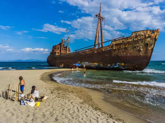 How exactly the ship Dimitrios ended up wrecked on Valtaki Beach in Greece is still a mystery.