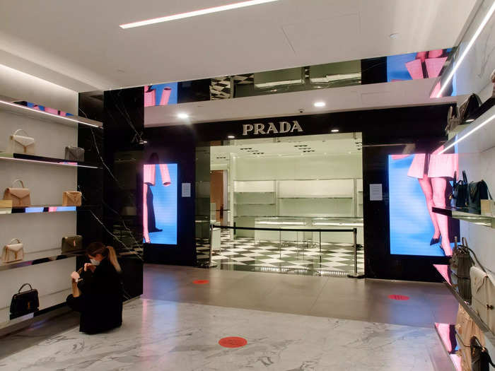 Italian luxury group Prada, which has stores at the Gum and Tsum malls (pictured below), stopped retailing in Russia on March 5, according to Reuters.