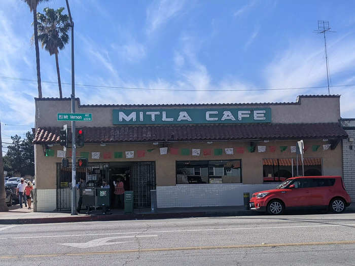 From the outside, Mitla Cafe offers no indication of its historical relevance.