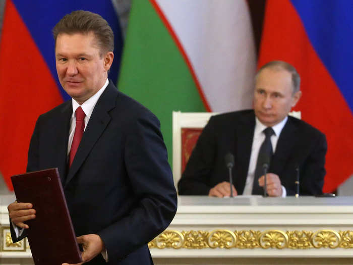 5. Alexei Miller: CEO of Gazprom, a majority state-owned energy company. The executive served under Putin when he was the mayor of St Petersburg and is "one of the most important executives supporting the Russian Government," per the UK.