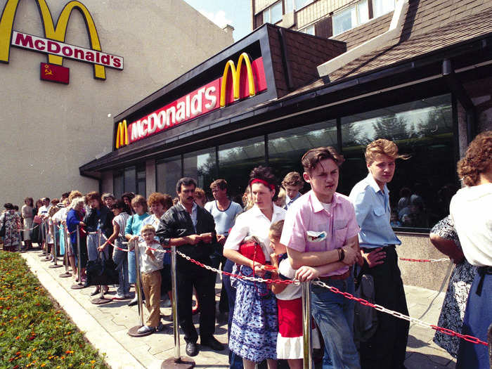 Though its food was expensive when compared to wages in Russia, McDonald