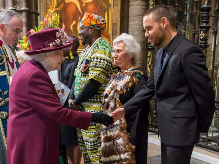 The Queen met former One Direction member Liam Payne after the Commonwealth Service at Westminster Abbey in 2018.