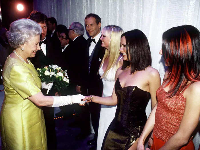 The Queen met The Spice Girls in 1997.