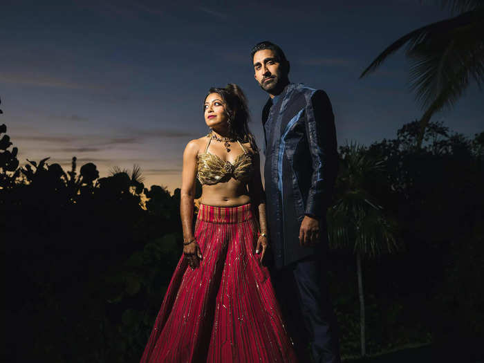 That same night, the couple hosted their Sangeet in superhero-inspired outfits.