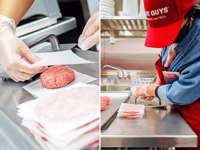 I spent some time in the kitchen prepping beef patties for burgers.