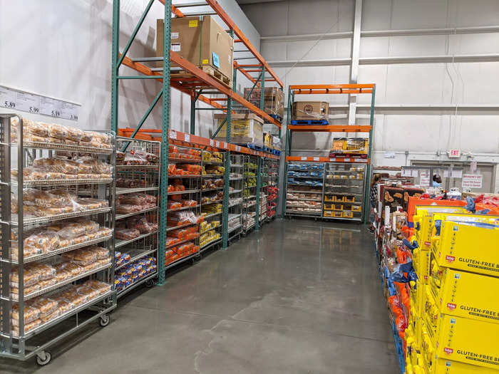 Both of the stores keep packaged bread separate from the in-house bakery.