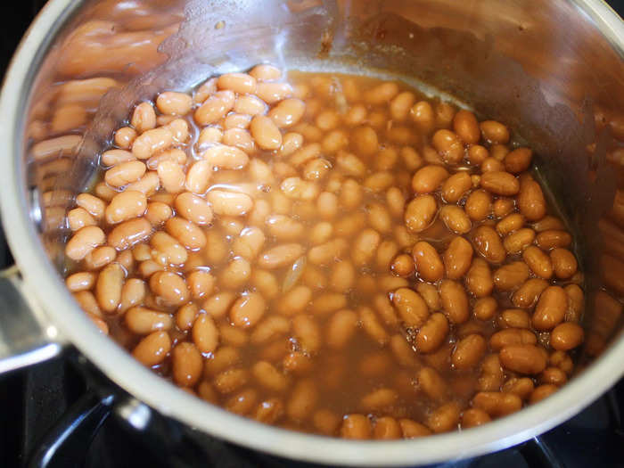 Next up, I made the baked beans, which I expected to be my least favorite part of the breakfast.
