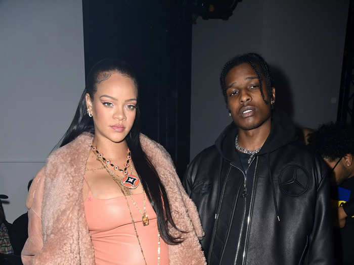 Rihanna wore a peach monochrome outfit to Off-White