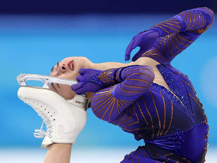 2/17: Kaori Sakamoto of Team Japan skates during the Women