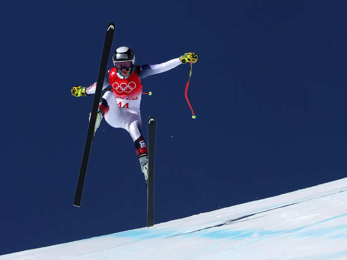 2/14: Tricia Mangan of Team USA skis during the Women
