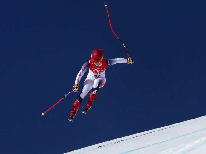 2/14: Mikaela Shiffrin of Team USA skis during the Women