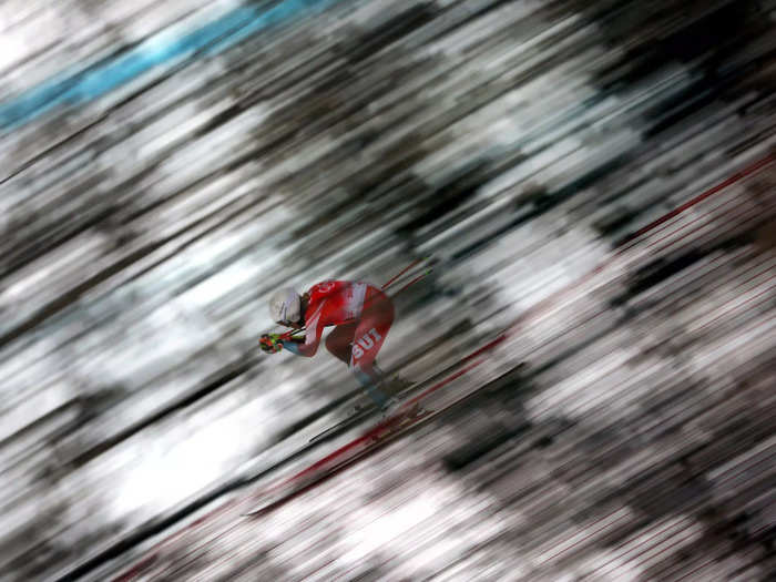 2/12: Lara Gut-Behrami of Team Switzerland skis during the Women