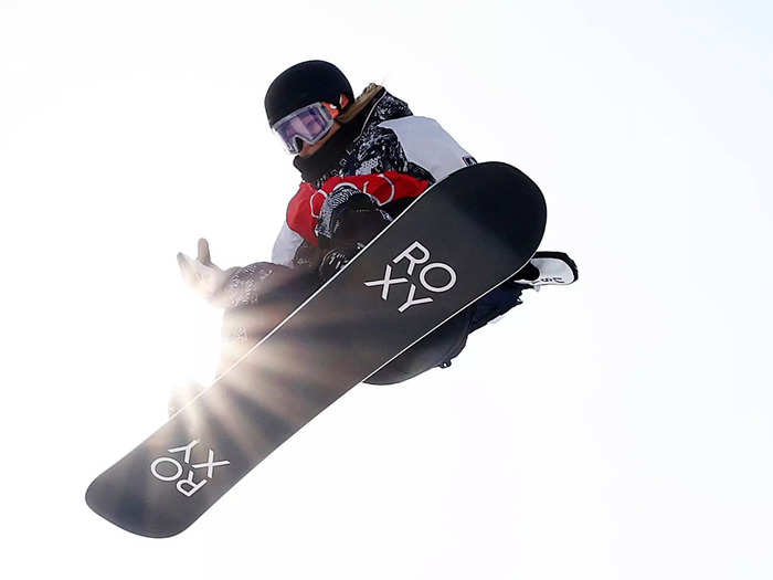 2/10: Chloe Kim of Team USA performs a trick during the Women