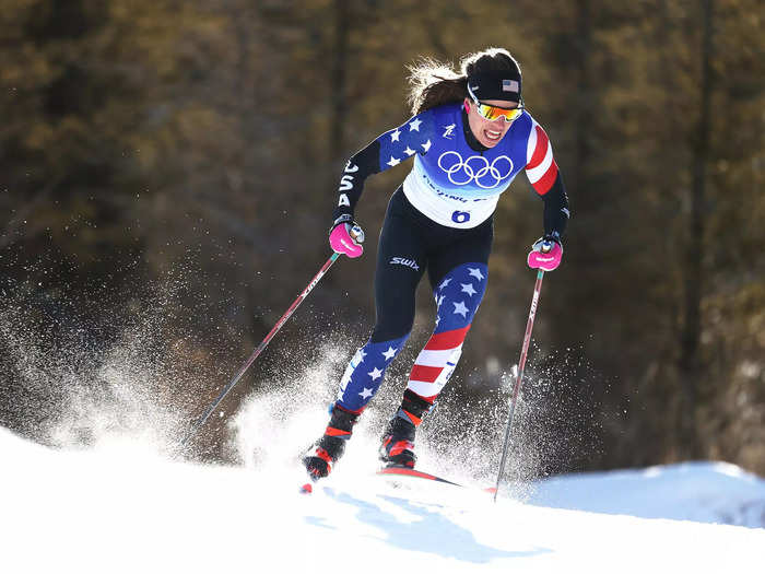 2/8: Rosie Brennan of Team USA competes during the Women