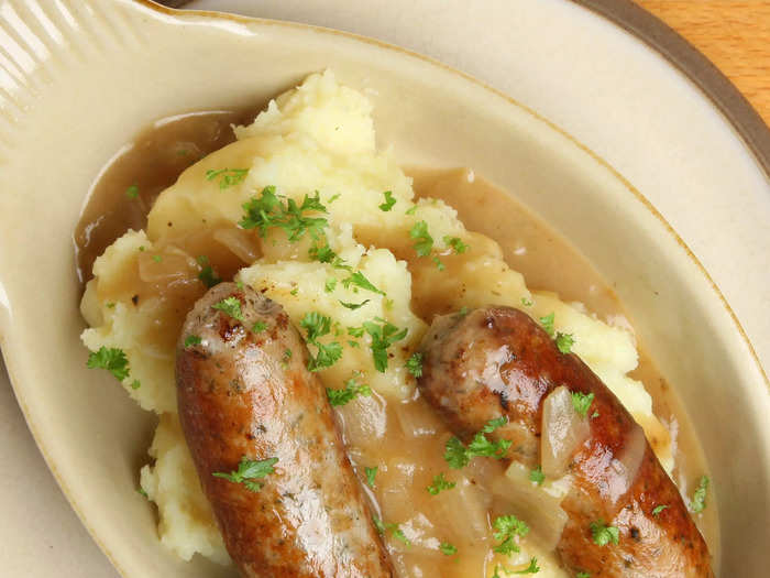 Bangers and mash is a quintessentially British dish, but it