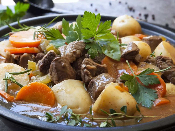 Traditional Irish stew is a staple you