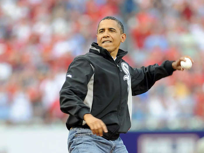 Then-President Barack Obama defended his choice of baggy "mom jeans."