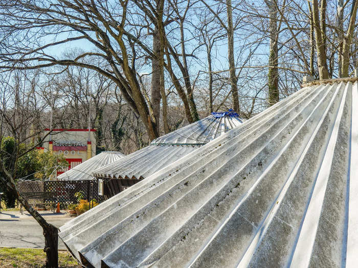 On the other side of the park is a completely different type of architecture: yurts.