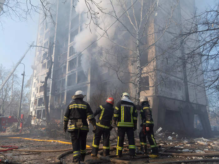 A missile attack on an apartment building in Sviatoshynskyi district on March 15 left at least four people dead, according to The Washington Post.