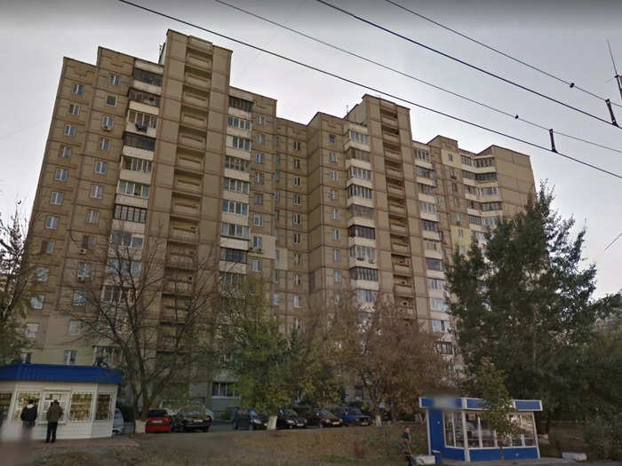 Kyiv: In Sviatoshynskyi District in Kyiv, high-rise residential buildings line the streets. More than 340,000 people live in the district.