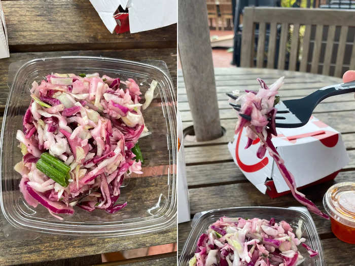 The luau slaw earned a No. 7 spot in my ranking because it lacked complexity.