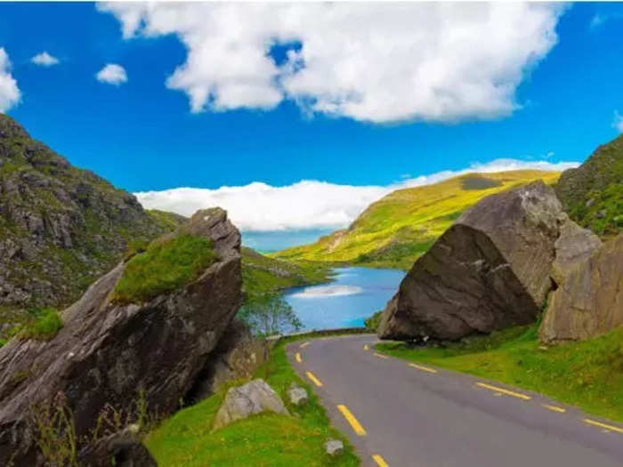 Visitors can follow the narrow roads around Ireland